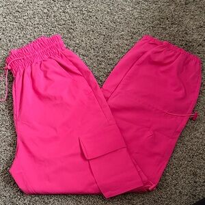 Kids Pink Elastic Waist Pants